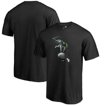 Load image into Gallery viewer, Oakland Athletics Midnight Mascot T-Shirt - Black MLB Guys Tee
