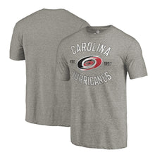 Load image into Gallery viewer, Carolina Hurricanes Heritage Tri-Blend T-Shirt - Ash NHL Guys Tee
