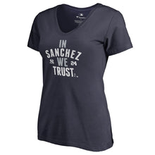 Load image into Gallery viewer, Gary Sanchez New York Yankees Women&#39;s Player Hometown Collection V-Neck T-Shirt - Navy MLB Ladies V-Neck
