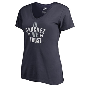 Gary Sanchez New York Yankees Women's Player Hometown Collection V-Neck T-Shirt - Navy MLB Ladies V-Neck