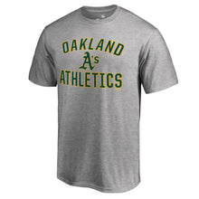 Load image into Gallery viewer, Oakland Athletics Victory Arch T-Shirt - Ash MLB Guys Tee
