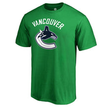Load image into Gallery viewer, Vancouver Canucks Team Primary Logo T-Shirt - Kelly Green NHL Guys Tee
