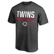 Load image into Gallery viewer, Minnesota Twins Win Stripe T-Shirt - Charcoal MLB Guys Tee
