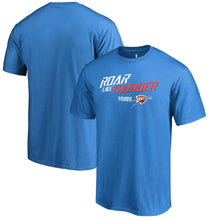 Load image into Gallery viewer, Oklahoma City Thunder 2018 Nba Playoffs Slogan T-Shirt - Blue NBA Guys Tee
