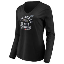 Load image into Gallery viewer, Baltimore Ravens Nfl Pro Line Women&#39;s 2019 Afc North Division Champions Cover Two Long Sleeve V-Neck T-Shirt - Black NFL Ladies V-Neck Long Sleeve
