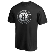 Load image into Gallery viewer, Brooklyn Nets Gradient Logo T-Shirt - Black NBA Guys Tee
