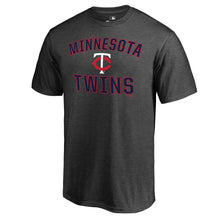 Load image into Gallery viewer, Minnesota Twins Core Basics Victory Arch T-Shirt - Heathered Gray MLB Guys Tee
