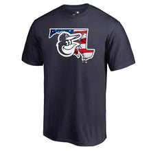 Load image into Gallery viewer, Baltimore Orioles 2019 Stars &amp; Stripes Banner State T-Shirt - Navy MLB Guys Tee
