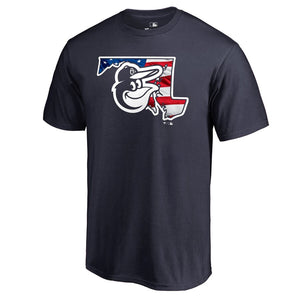 Baltimore Orioles 2019 Stars & Stripes Banner State T-Shirt - Navy MLB Guys Tee