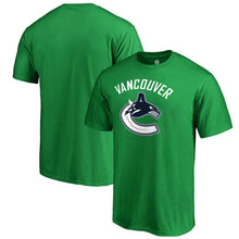Load image into Gallery viewer, Vancouver Canucks Team Primary Logo T-Shirt - Kelly Green NHL Guys Tee
