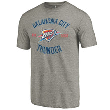 Load image into Gallery viewer, Oklahoma City Thunder Team Heritage Tri-Blend T-Shirt - Gray NBA Guys Tee
