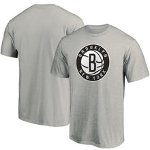 Load image into Gallery viewer, Brooklyn Nets Primary Team Logo T-Shirt - Heathered Charcoal NBA Guys Tee

