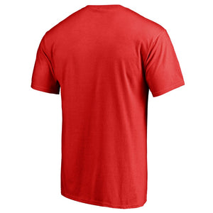 Detroit Red Wings Team Lockup T-Shirt - Red NHL Guys Tee