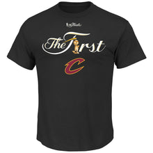 Load image into Gallery viewer, Cleveland Cavaliers Majestic 2016 Nba Finals Champions First Trophy T-Shirt - Black NBA Guys Tee
