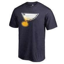 Load image into Gallery viewer, St. Louis Blues Gradient Logo T-Shirt - Navy NHL Guys Tee
