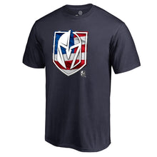 Load image into Gallery viewer, Vegas Golden Knights Banner Wave T-Shirt - Navy NHL Guys Tee
