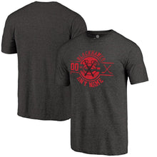 Load image into Gallery viewer, Chicago Blackhawks Personalized Insignia Tri-Blend T-Shirt - Black NHL Guys Tee
