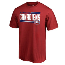 Load image into Gallery viewer, Montreal Canadiens Iconic Collection On Side Stripe T-Shirt - Red NHL Guys Tee
