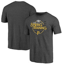Load image into Gallery viewer, Pittsburgh Pirates 2020 Spring Training Round Trip Tri-Blend T-Shirt – Black MLB Guys Tee
