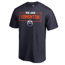 Load image into Gallery viewer, Edmonton Oilers Iconic Collection We Are T-Shirt - Navy NHL Guys Tee
