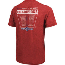 Load image into Gallery viewer, Washington Nationals Majestic Threads 2019 World Series Champions Roster T-Shirt - Red MLB Guys Tee
