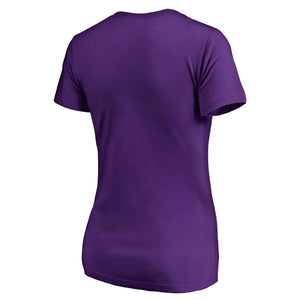 Colorado Rockies Women's Team Lockup T-Shirt - Purple MLB Ladies V-Neck