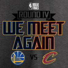 Load image into Gallery viewer, Golden State Warriors Vs. Cleveland Cavaliers 2018 Nba Finals Bound Dueling Round Iv T-Shirt - Heather Gray NBA Guys Tee

