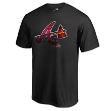 Load image into Gallery viewer, Atlanta Braves Midnight Mascot T-Shirt - Black MLB Guys Tee
