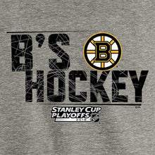 Load image into Gallery viewer, Boston Bruins 2018 Stanley Cup Playoffs Bound Home Ice Advantage Tri-Blend T-Shirt - Heather Gray NHL Guys Tee
