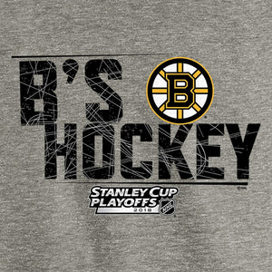Boston Bruins 2018 Stanley Cup Playoffs Bound Home Ice Advantage Tri-Blend T-Shirt - Heather Gray NHL Guys Tee