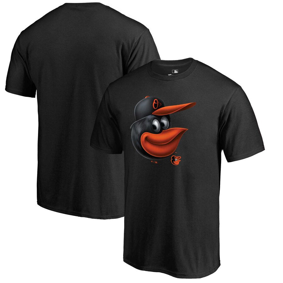 Baltimore Orioles Midnight Mascot T-Shirt - Black MLB Guys Tee