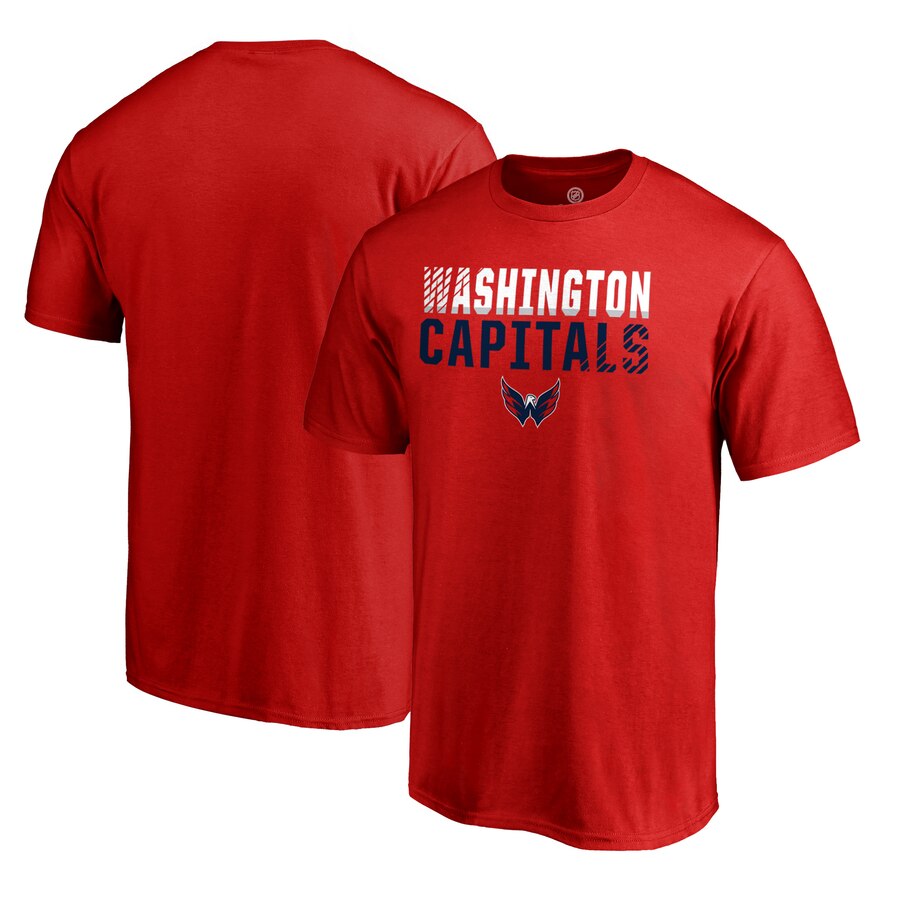 Washington Capitals Iconic Collection Fade Out T-Shirt - Red NHL Guys Tee