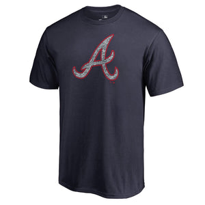 Atlanta Braves Static Logo T-Shirt - Navy MLB Guys Tee