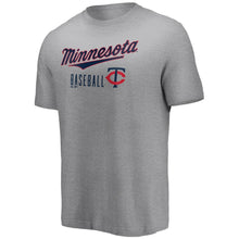 Load image into Gallery viewer, Minnesota Twins Majestic Open Opportunity T-Shirt - Heathered Gray MLB Guys Tee
