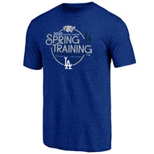 Load image into Gallery viewer, Los Angeles Dodgers 2020 Mlb Spring Training Round Trip Tri-Blend T-Shirt - Heathered Royal MLB Guys Tee
