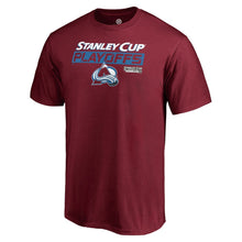 Load image into Gallery viewer, Colorado Avalanche 2019 Stanley Cup Playoffs Bound Body Checking T-Shirt - Burgundy NHL Guys Tee
