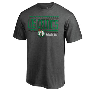 Boston Celtics Noches Ene-Be-A Wordmark T-Shirt - Heather Charcoal NBA Guys Tee