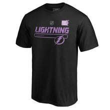Load image into Gallery viewer, Tampa Bay Lightning 2020 Hockey Fights Cancer Prime T-Shirt - Black NHL Guys Tee
