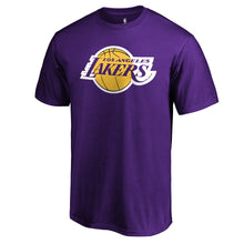 Load image into Gallery viewer, Lebron James Los Angeles Lakers Team Playmaker Name &amp; Number T-Shirt - Purple NBA Guys Tee
