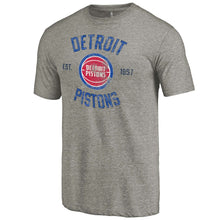 Load image into Gallery viewer, Detroit Pistons Team Heritage Tri-Blend T-Shirt - Gray NBA Guys Tee
