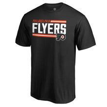 Load image into Gallery viewer, Philadelphia Flyers Iconic Collection On Side Stripe T-Shirt - Black NHL Guys Tee
