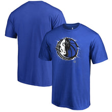 Load image into Gallery viewer, Dallas Mavericks Splatter Logo T-Shirt - Royal NBA Guys Tee
