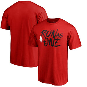 Houston Rockets Hometown Collection Run As One T-Shirt - Red NBA Guys Tee