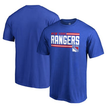 Load image into Gallery viewer, New York Rangers Iconic Collection On Side Stripe T-Shirt - Royal NHL Guys Tee
