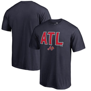 Atlanta Braves Atl Hometown Collection T-Shirt - Navy MLB Guys Tee