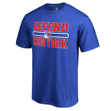 Load image into Gallery viewer, New York Rangers Hometown Collection Defend T-Shirt - Royal NHL Guys Tee
