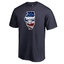 Load image into Gallery viewer, Chicago Bulls Banner State T-Shirt - Navy NBA Guys Tee
