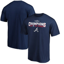 Load image into Gallery viewer, Atlanta Braves 2019 Nl East Division Champions Base Coach T-Shirt - Navy MLB Guys Tee
