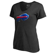 Load image into Gallery viewer, Buffalo Bills Nfl Pro Line By Women's Midnight Mascot V-Neck T-Shirt - Black NFL LADIES V-Neck
