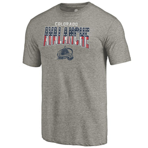 Colorado Avalanche Freedom Tri-Blend T-Shirt - Heathered Gray NHL Guys Tee